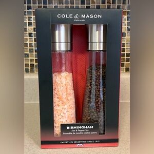 Cole & Mason Birmingham Salt & Pepper Mill Gift Set New